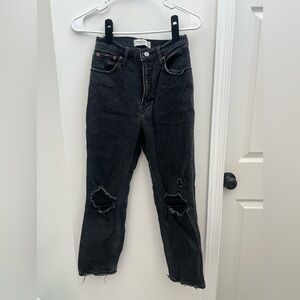 Abercrombie And Fitch Womens Annie Straight Ultra High Rise Size BlK Size 25/0s